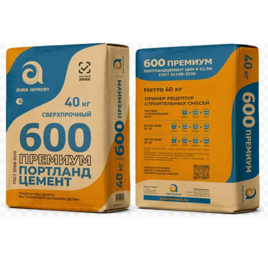 Азия Цемент ПРЕМИУМ 600, 25 кг